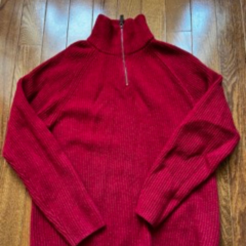 banana republic 3/4 zip sweater